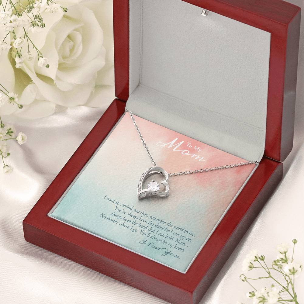 A Gift For A Mom Forever Love Necklace - You Mean The World To Me Forever Love Necklace