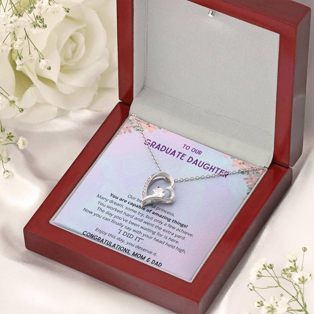 To Our Beautiful Daughter Gift Daughter's Birthday Gift Necklace For Daughter Gift For Daughter Christmas Gift To Daughter Forever Love Necklace