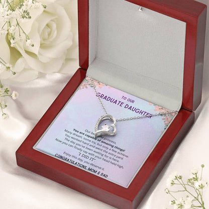To Our Beautiful Daughter Gift Daughter's Birthday Gift Necklace For Daughter Gift For Daughter Christmas Gift To Daughter Forever Love Necklace
