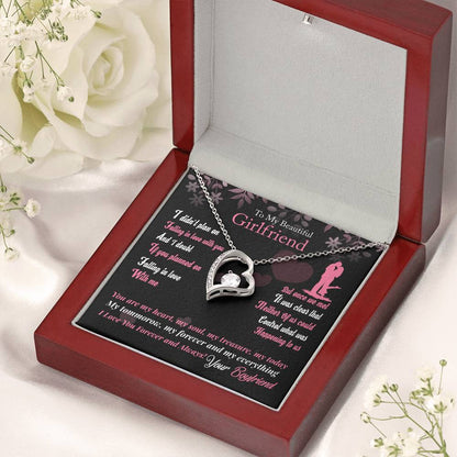 To My Beautiful Girlfriend - Forever Love Necklace Forever Love Necklace