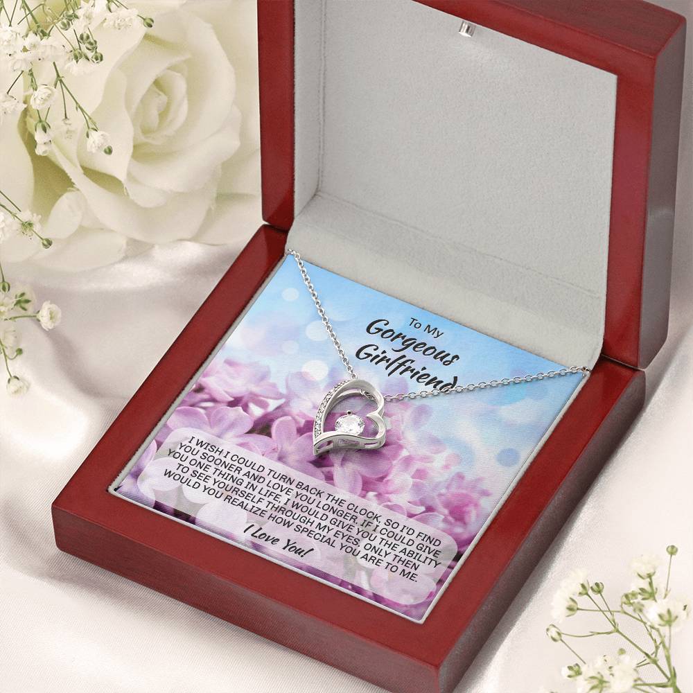 Gift For Girlfriend Forever Love Heart Necklace Forever Love Necklace