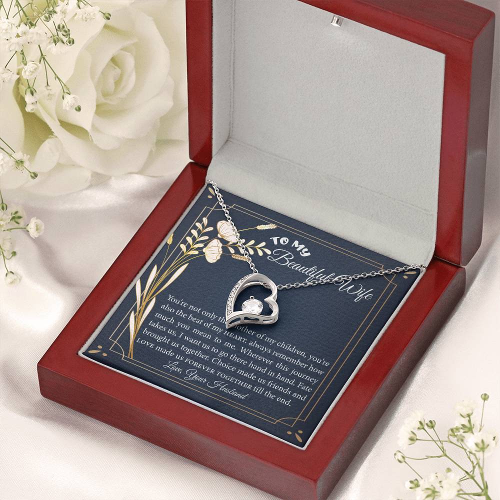 Heart To My Wife Necklace Anniversary Gift For Wife Birthday Gift For Wife Christmas Gift For Wife Jewelry For Wife Gift For Wife's Birthday Forever Love Necklace