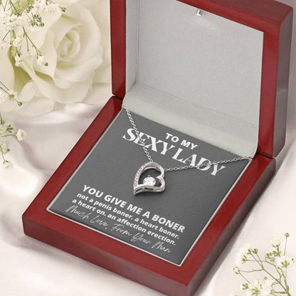 You Give Me A Boner Necklace - Much Love From Your Man Forever Love Necklace
