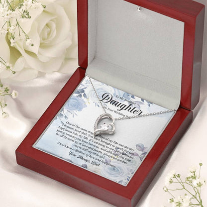 Wedding Day Gift To My Beautiful Daughter Forever Love Necklace