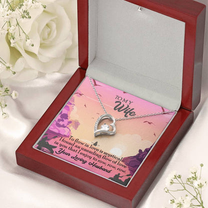 To My Wife Diamond Necklace Anniversary Gift For Wife Gift For Wife Necklace For Wife Birthday Gift For Wife Diamond Necklace For Forever Love Necklace
