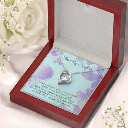 Gift For My Daughter Necklace Never Forget That I Love You Gift For Daughter Birthday Gift Wedding Necklace Graduation Gift Grown Up Daughter Forever Love Necklace