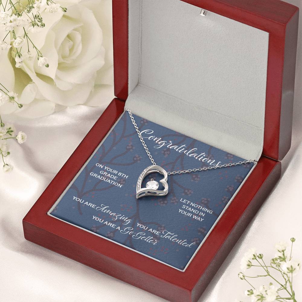 8Th Grade Graduation Gift For Her Graduation Gift For Daughter Niece Sister Granddaughter Middle School Graduation Forever Love Necklace