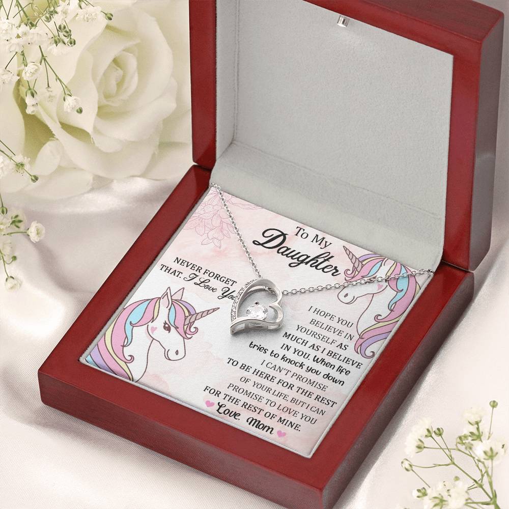 To My Daughter Necklace From Mom Gift For Daughter From Mom Birthday Gift Daughter Graduation Forever Love Necklace