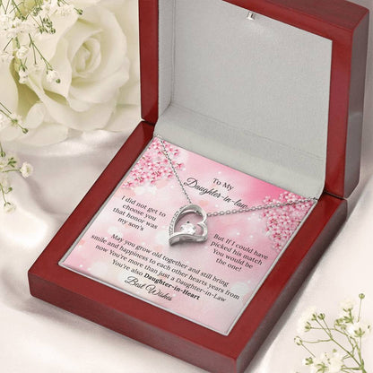 To My Daughter In Law To My Daughterinlaw Necklace Gifts Wedding Gift For Daughter In Law Daughter In Law Gift For Christmas Birthday Forever Love Necklace