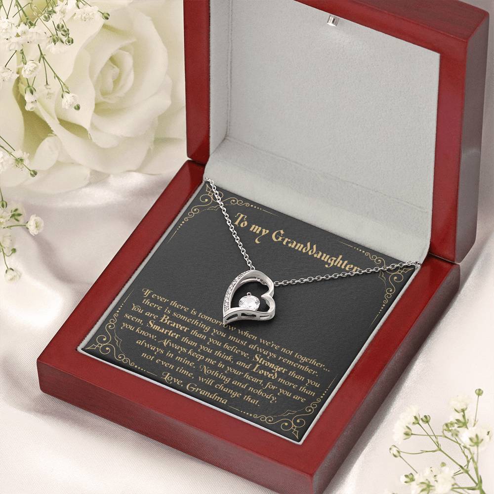 Love To My Granddaughter Gift From Grandmother Grandma And Granddaughter Necklace Granddaughter Christmas Gift Granddaughter Forever Love Necklace