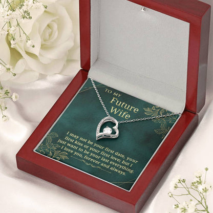 To My Future Wife Necklace With Message Card Gift For Fiancee Or Girlfriend Engagement Gift Gift For Future Wife. Forever Love Necklace