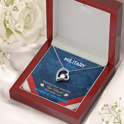 To My Military Wife Distance Never Separatess Necklace 1 Forever Love Necklace