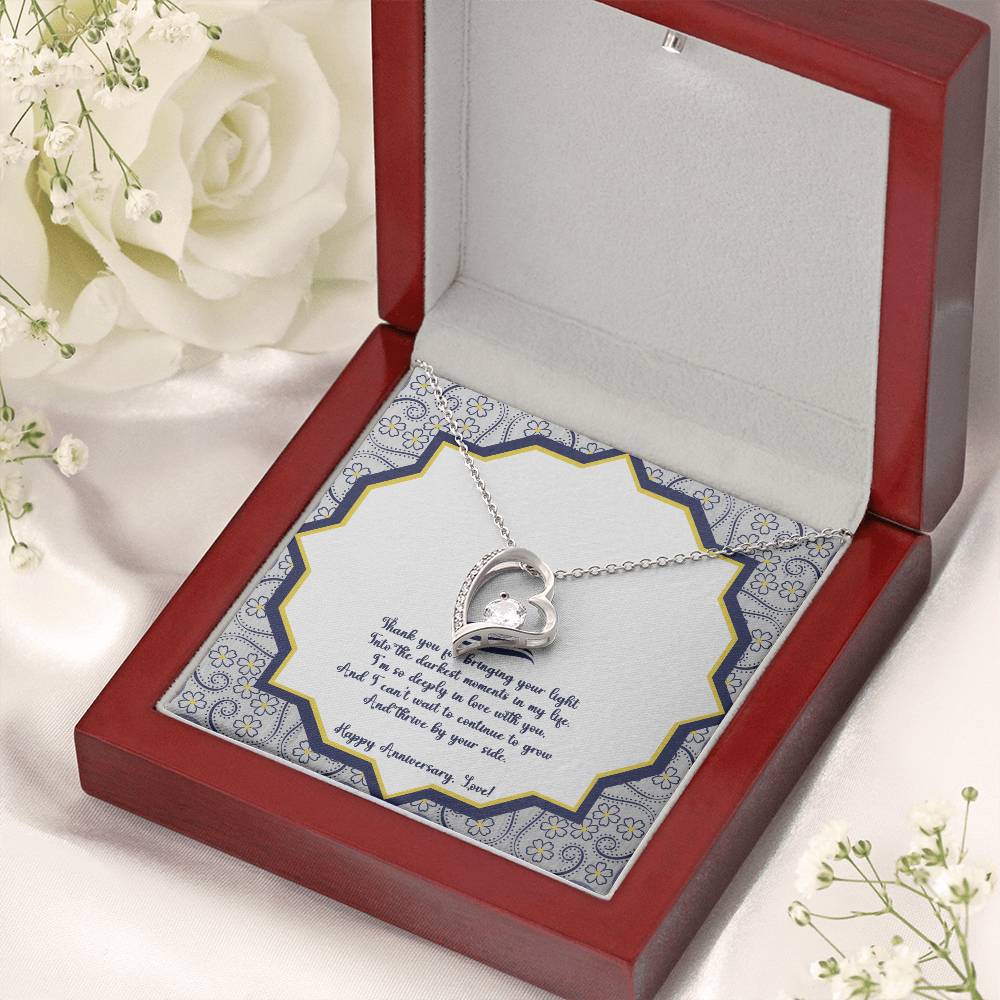 Happy Anniversary Mom Daughter Necklace Daughter Birthday Gift Daughter Graduation Gift Forever Love Necklace