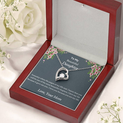 To My Beautiful Daughter Someday When The Pages Love Necklace Mothers Day Gift From Daughter Gift For Daughter From Mom Forever Love Necklace
