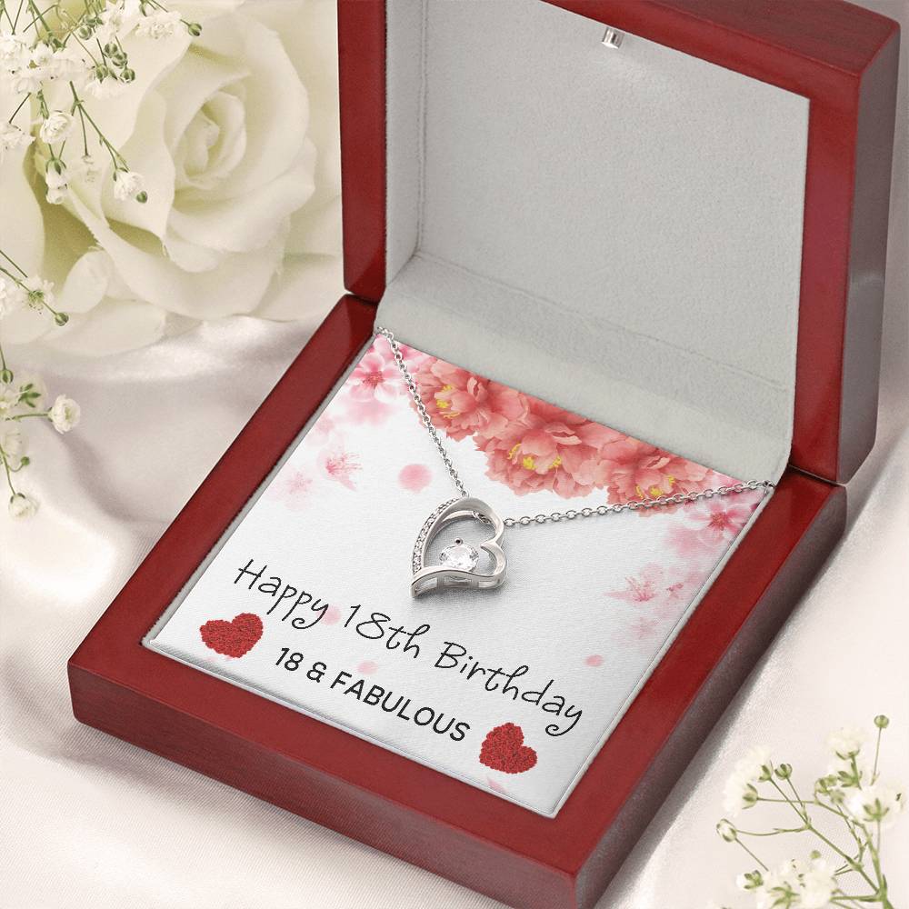18th Birthday Gifts For Women 18 & Fabulous Necklace For Her 18 Years Old Jewelry Presents Best Friends Foreve Love Necklace Xu1261fl1 Forever Love Necklace