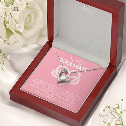 Forever Love Heart Necklace My Heart Is And Always Will Be Yours.......... To Soulmate Forever Love Necklace