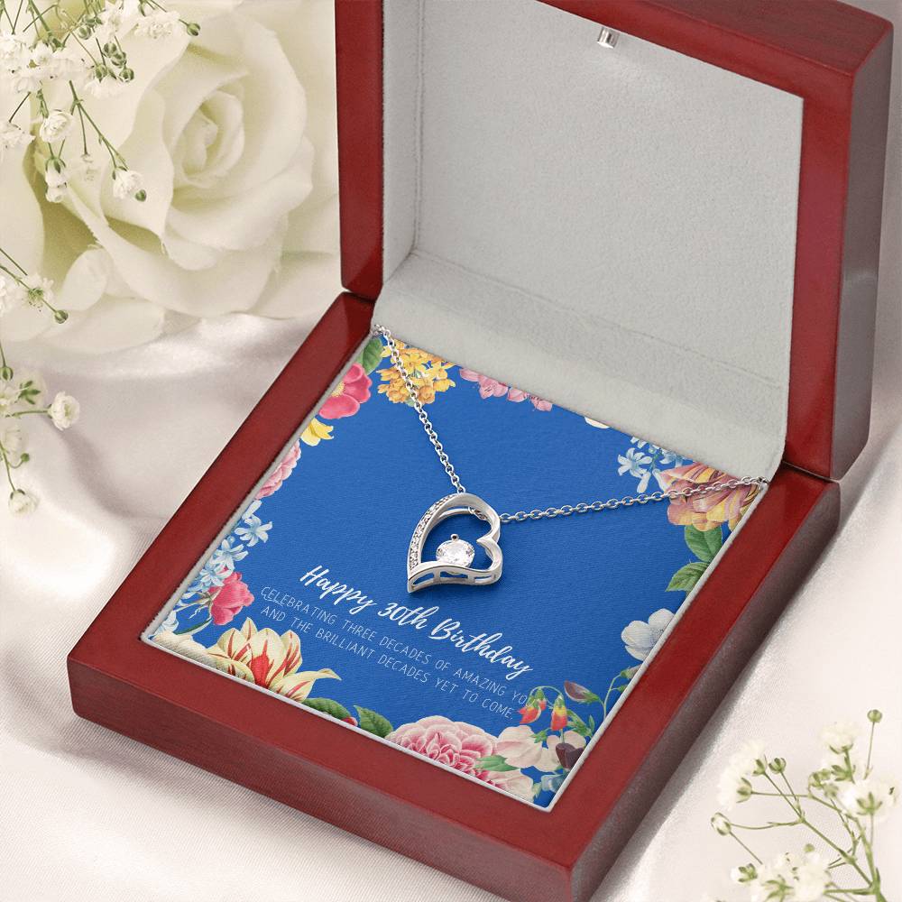 30th Birthday Gifts For Daughter Necklace For Daughter 3 Decade Jewelry 30 Years Old 30th Birthday Gift Necklace Forever Love Necklace