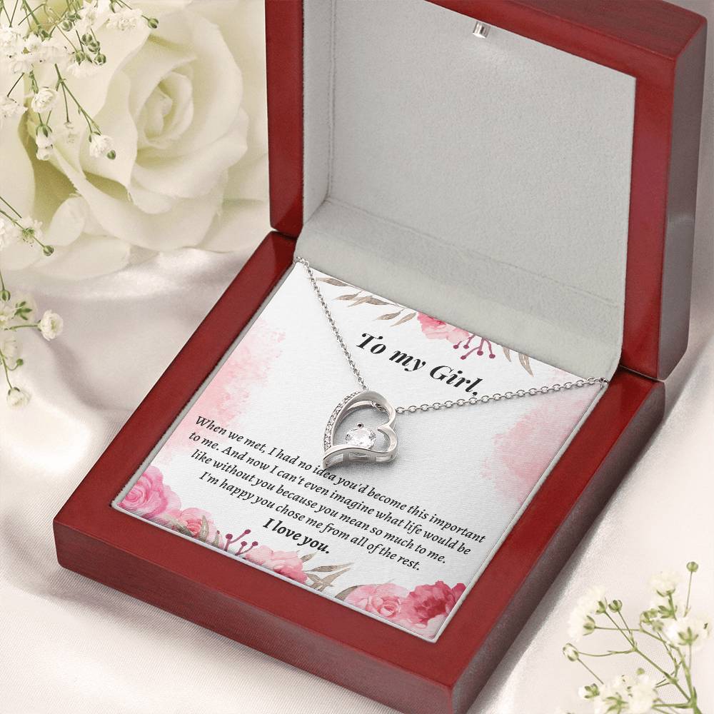 Valentine's Gift For Girlfriend I Can't Even Imagine What Life Would Be Like Without You Forever Love Necklace