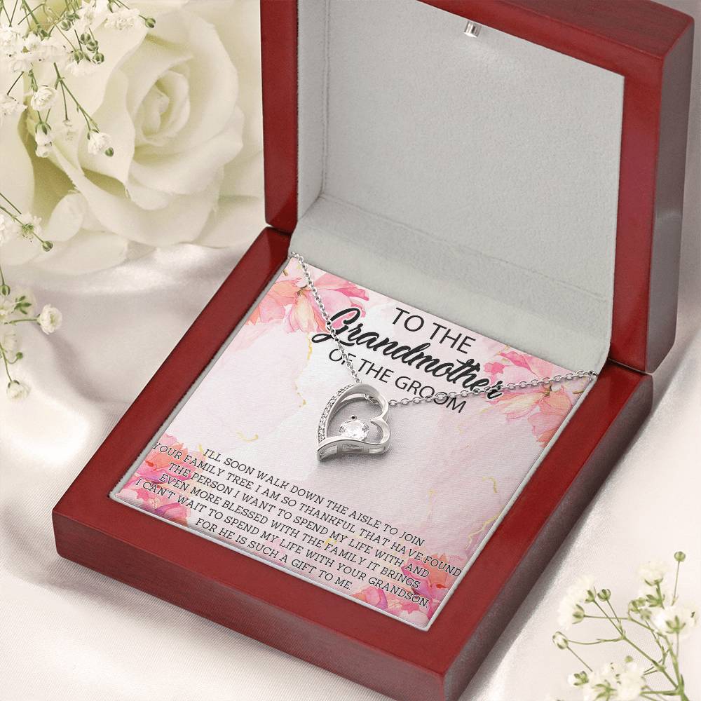 Grandmother Of The Groom Necklace Gift Grandmother Wedding Giftgrandma Of The Groom Forever Love Necklace Grandma Wedding Gift From Forever Love Necklace