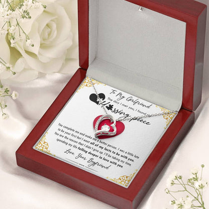 To My Girlfriend The Day I Met You I Found My Missing Piece... 1 Forever Love Necklace