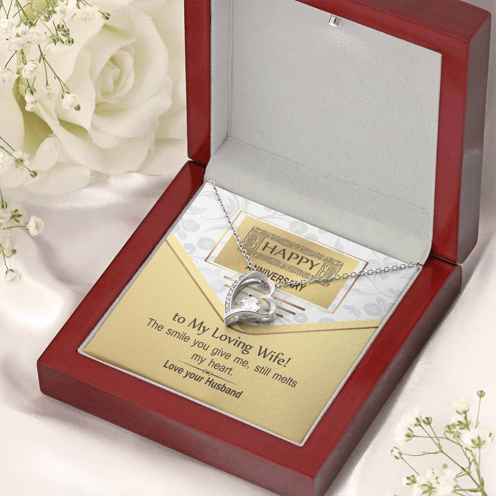 Anniversary Heart Locket Necklace Customize Anniversary Necklace Jewelry Gifts For Wife Anniversary Forever Love Necklace