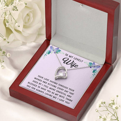 Small Gold Heart Pendant With Cubic Zirconia Necklace Gift For Wife Sentimental Gifts For Mothers Day Wife Anniversary Birthday Forever Love Necklace