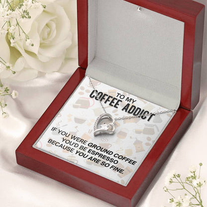 To My Coffee Addict Love Necklace Gift Forever Love Necklace