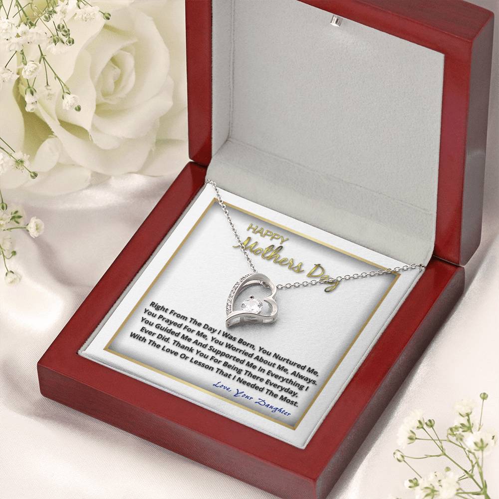 Happy Mother's Day From Your Daughter Forever Love Necklace