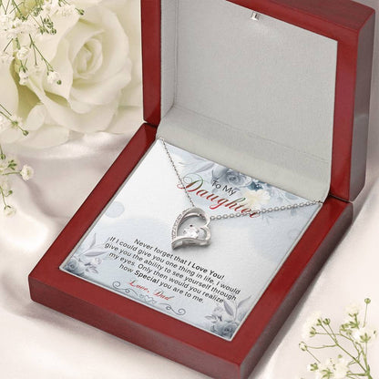 Gift For Daughter From Dad To My Daughter Necklace Daughter Gift From Dad Birthday Gift For Daughter From Dad Christmas Gift Forever Love Necklace