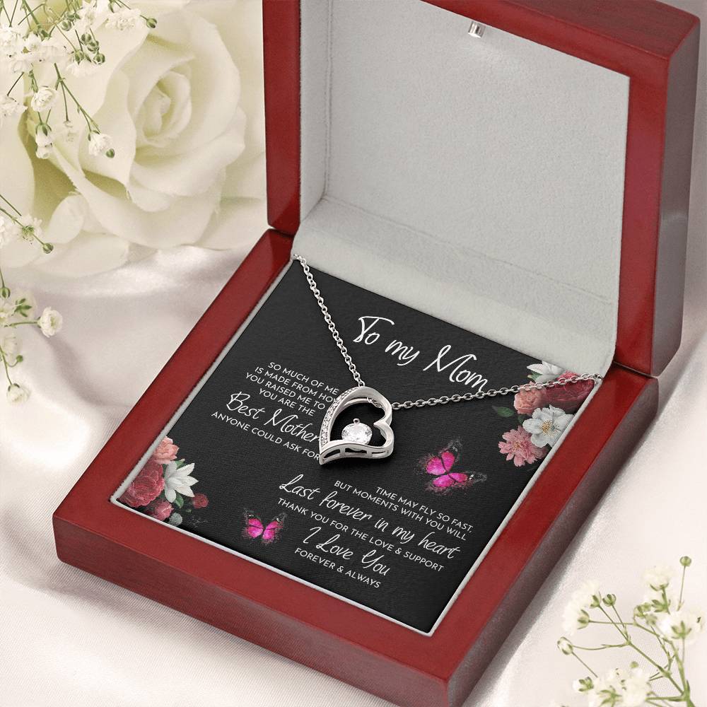 To My Mom Time May Fly 1 Forever Love Necklace