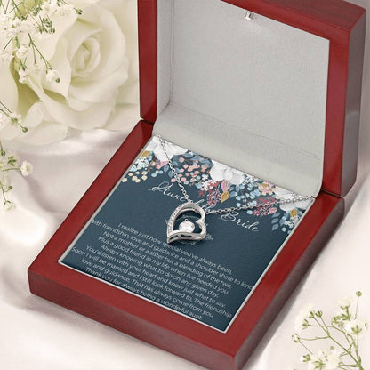 Aunt Of Bride Gift Aunt Of The Bride Necklace Aunt Forever Love Necklace Wedding Gift Auntie Gift For Your Wedding Wedding Gift For Forever Love Necklace