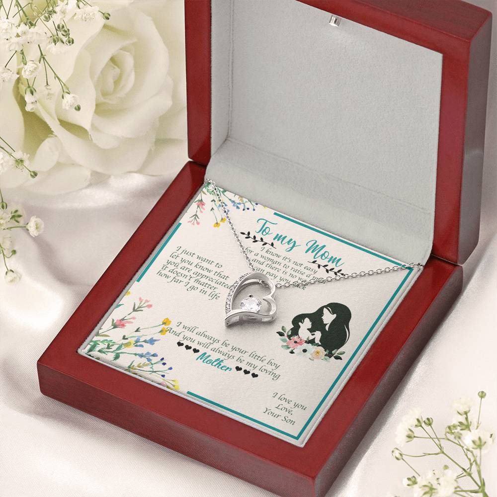 To My Mom I Will Always Be Your Little Boy 1 Forever Love Necklace