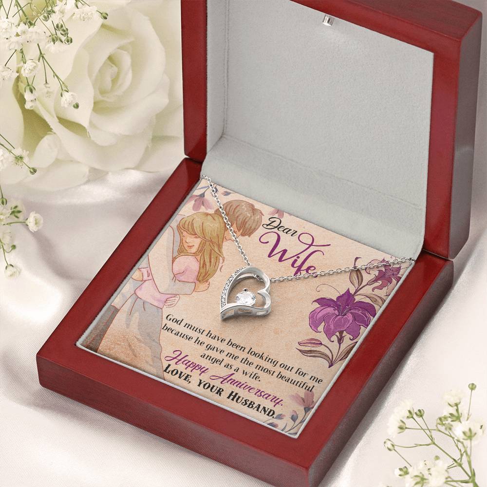 Heart To My Wife Necklace Anniversary Gift For Wife Birthday Gift For Wife Christmas Gift For Wife Jewelry For Wife Gift For Wife's Forever Love Necklace
