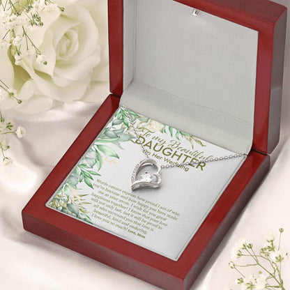Bride Gift From Mom To Daughter On Wedding Day Wedding Necklace Gift To Daughter Gift For Daughter On Wedding Day From Mother Gifts Forever Love Necklace