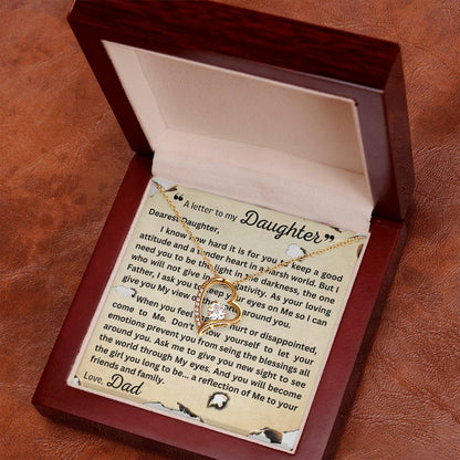Forever Love Necklace - Letter To Daughter Forever Love Necklace