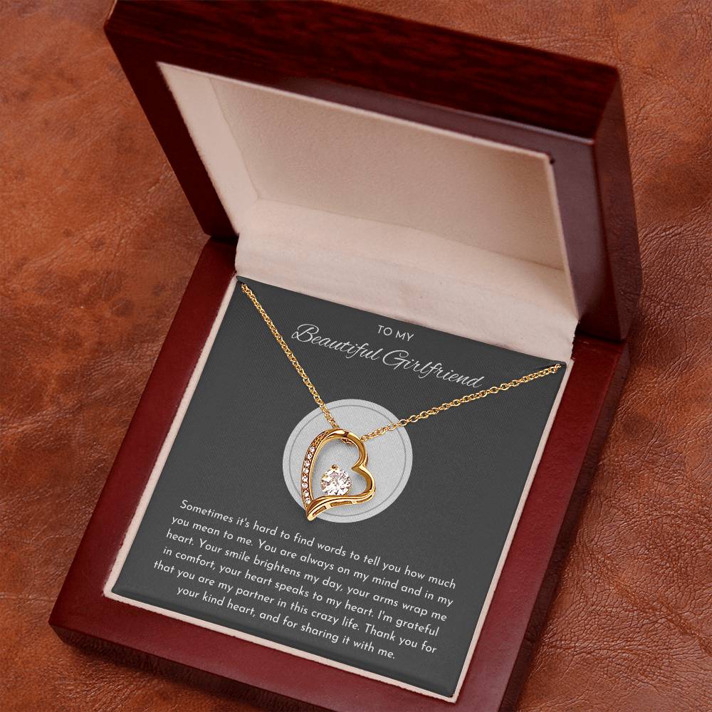To My Beautiful Girlfriend Forever Love Necklace