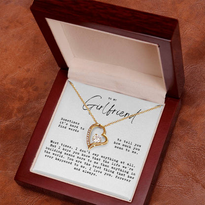 To My Girlfriend - Hard To Find Words, The Life We'Re Built Forever Love Necklace
