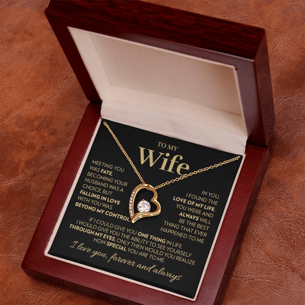 Gift For Wife - Love Of My Life - Gold Forever Love Necklace Forever Love Necklace