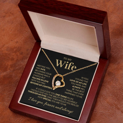 Gift For Wife - Love Of My Life - Gold Forever Love Necklace Forever Love Necklace