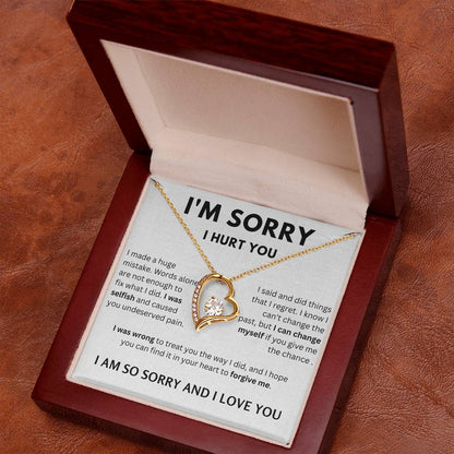 I'M Sorry I Hurt  You - White Forever Love Necklace