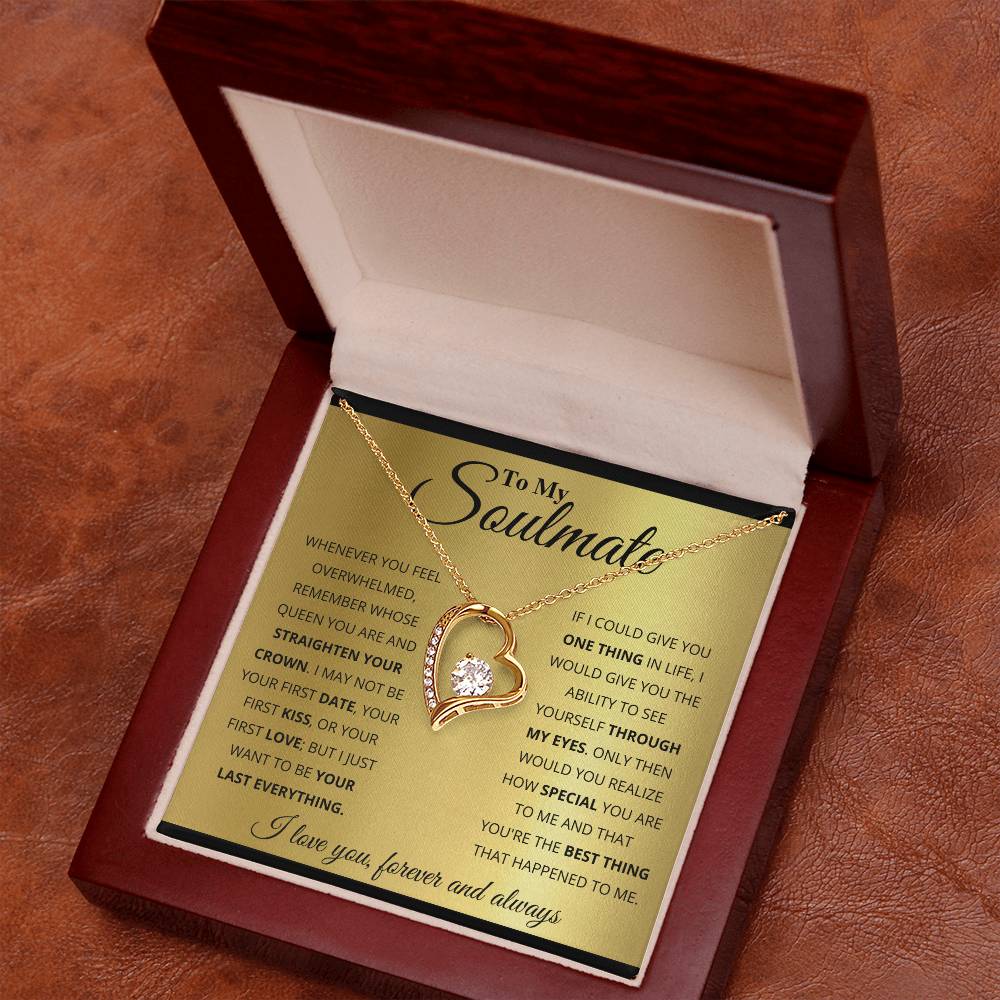 Heart Necklace My Soulmate Forever Love Necklace