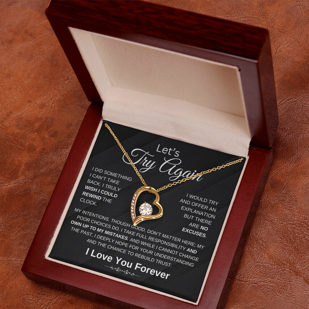 Let'S Try Again  Forgive Me Forgifor Ever Love Necklace  Wife Soulmate Girlfriend Forever Love Necklace