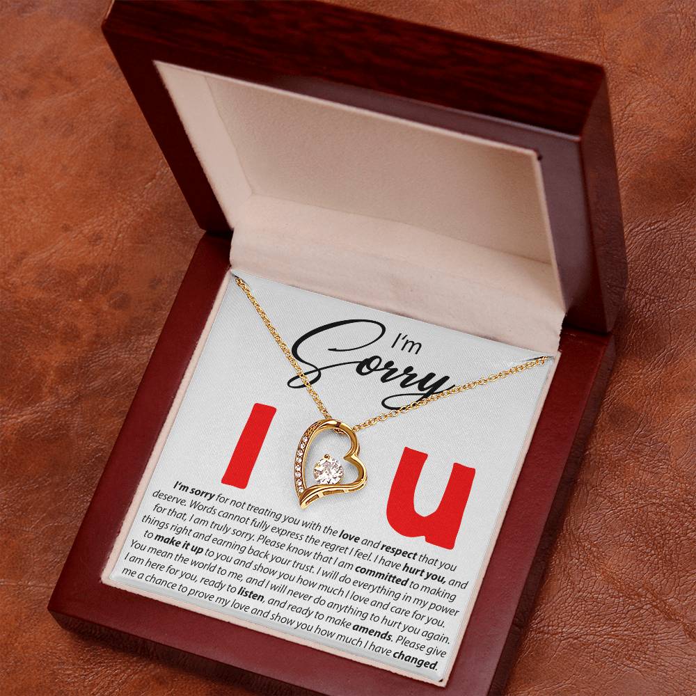 I'M Sorry - I Love You - Forever Love Necklace Forever Love Necklace