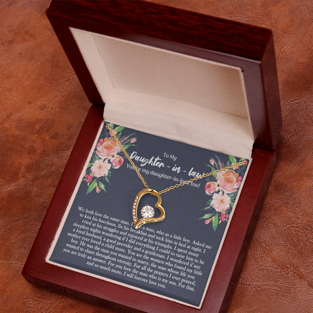 To My Daughter In Law Forever Love Necklace