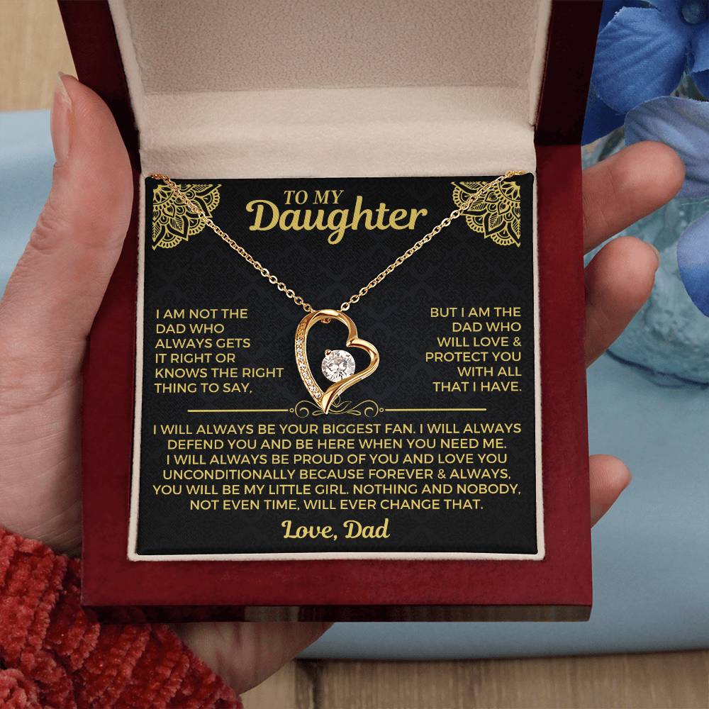 To My Daughter - Love Dad - Beautiful Gift Set - Forever Love Necklace