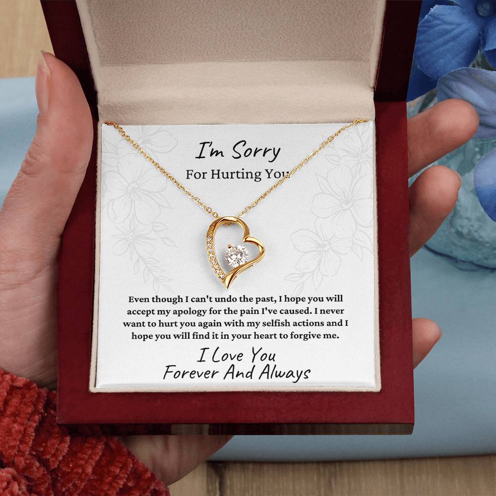 I'M Sorry For Hurting You Flower  Forever Love Necklace Forever Love Necklace