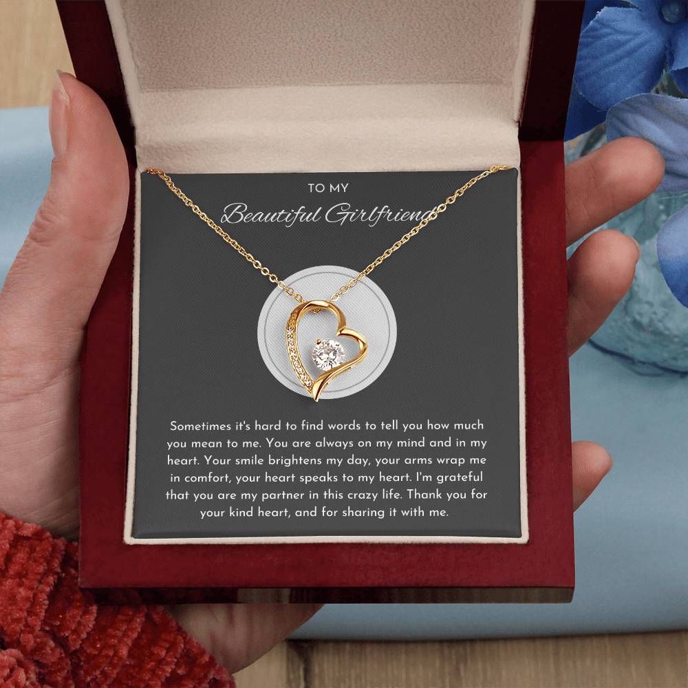 To My Beautiful Girlfriend Forever Love Necklace