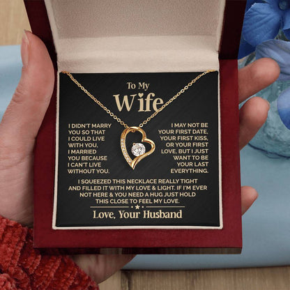 To My Beautiful Wife  Heart Necklace Forever Love Necklace