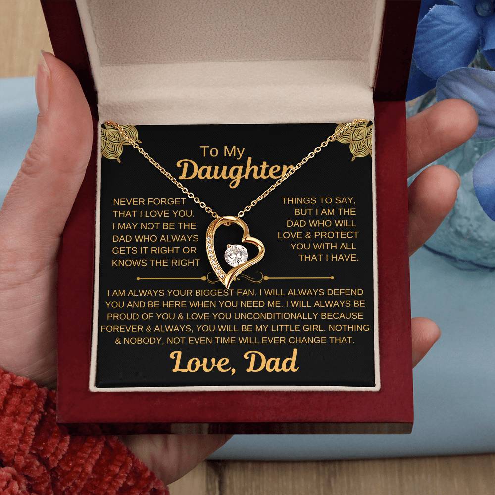 To My Daughter-Forever Love Necklace Forever Love Necklace