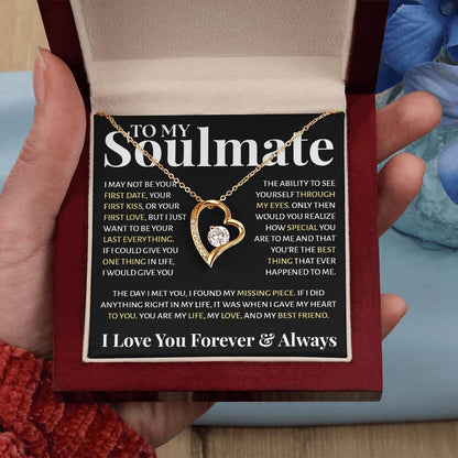 To My Soulmate - If I Could Give You One Thing In Life, I Would Give You Forever Love Forever Love Necklace